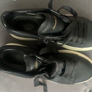 Alexander McQueen Black and Cream Sneakers